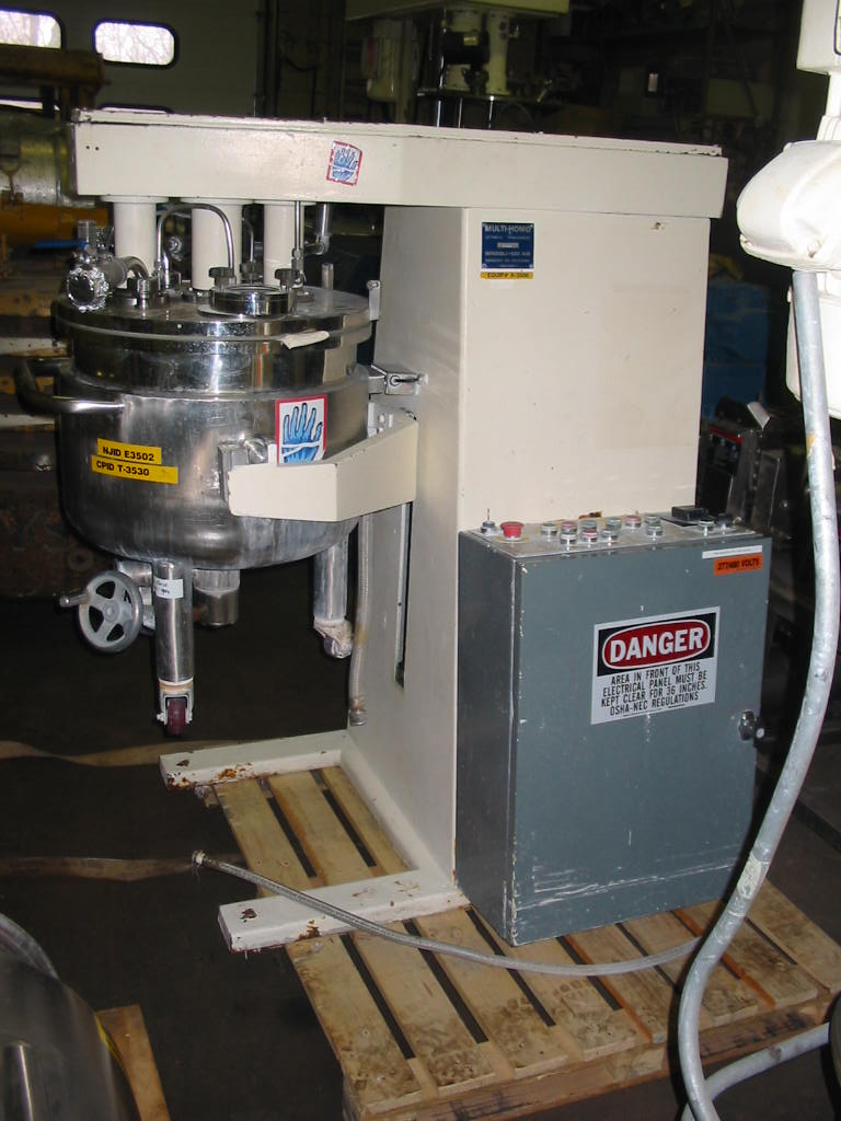 50 liter Brogli Multi Homo Vacuum, Jacketed Triple Shaft Mixer, Stainless Steel