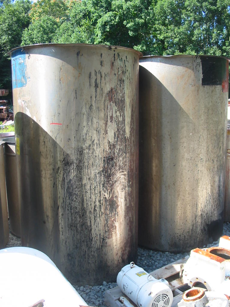 500 Gallon Vertical, Open Top Stainless Steel Tank
