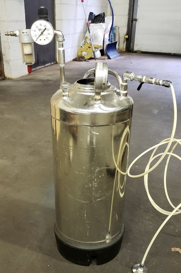 5 Gallon Portable Pressurized Dispensing Tank, 316- S/S